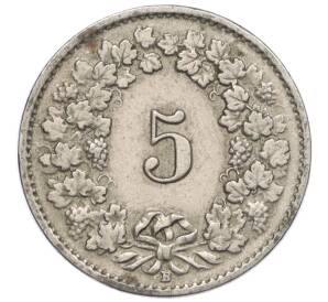 5 раппенов 1921 года Швейцария — Фото №2