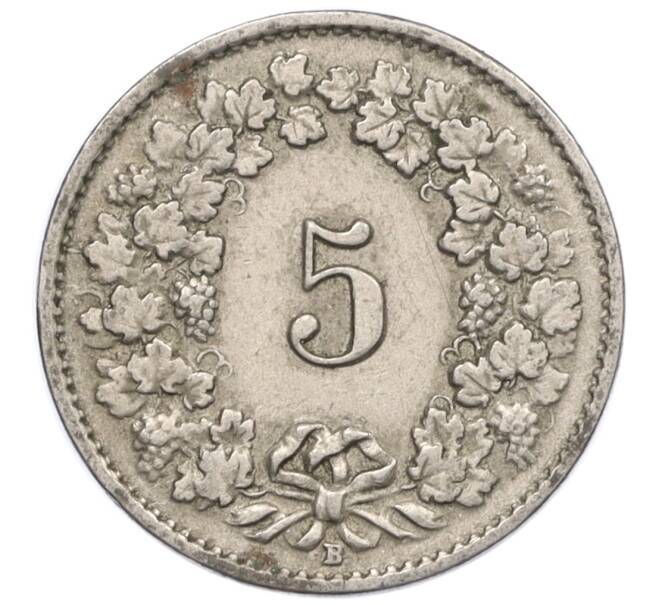 Монета 5 раппенов 1921 года Швейцария (Артикул: K12-32333) — Фото №2