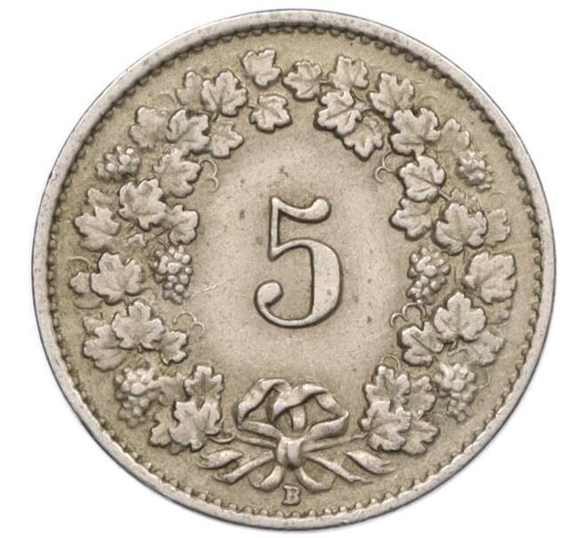 Монета 5 раппенов 1921 года Швейцария (Артикул: K12-32334) — Фото №2