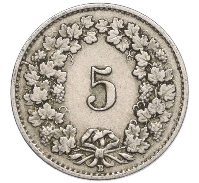 Монета 5 раппенов 1921 года Швейцария (Артикул: K12-32336) — Фото №2