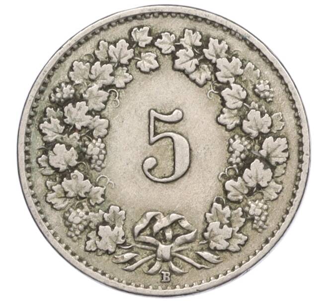 Монета 5 раппенов 1921 года Швейцария (Артикул: K12-32337) — Фото №2