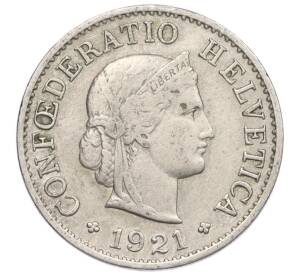 5 раппенов 1921 года Швейцария — Фото №1