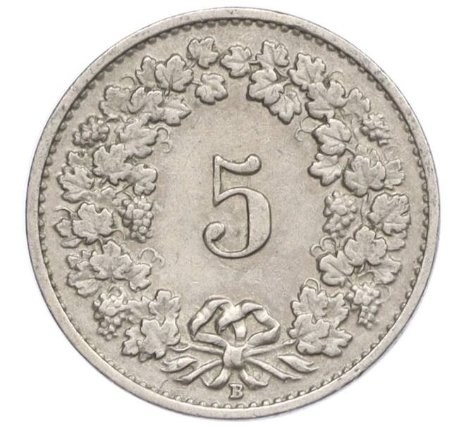 Монета 5 раппенов 1921 года Швейцария (Артикул: K12-32338) — Фото №2