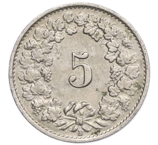 Монета 5 раппенов 1922 года Швейцария (Артикул: K12-32341) — Фото №2