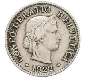 5 раппенов 1922 года Швейцария — Фото №1