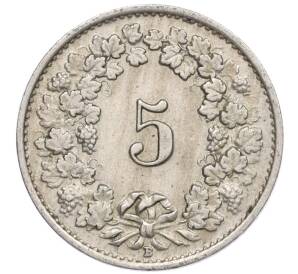 5 раппенов 1922 года Швейцария — Фото №2