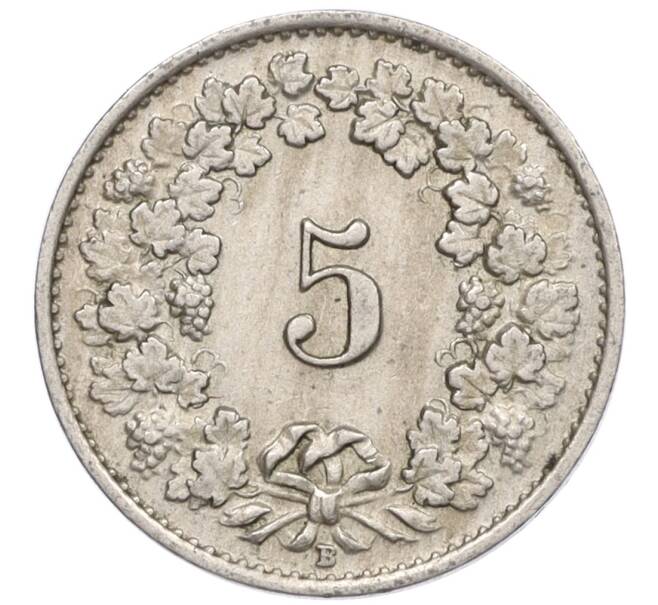 Монета 5 раппенов 1922 года Швейцария (Артикул: K12-32343) — Фото №2