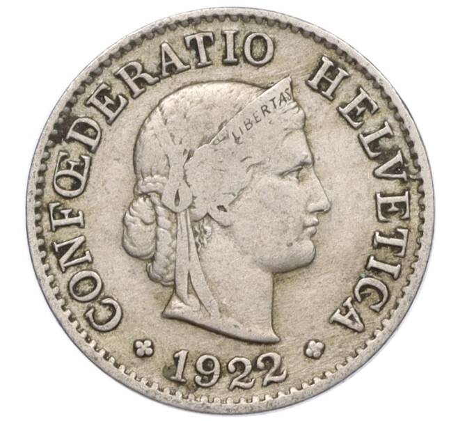 Монета 5 раппенов 1922 года Швейцария (Артикул: K12-32345) — Фото №1