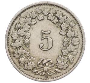 5 раппенов 1922 года Швейцария — Фото №2