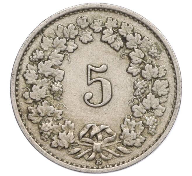 Монета 5 раппенов 1922 года Швейцария (Артикул: K12-32345) — Фото №2