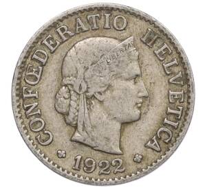 5 раппенов 1922 года Швейцария — Фото №1