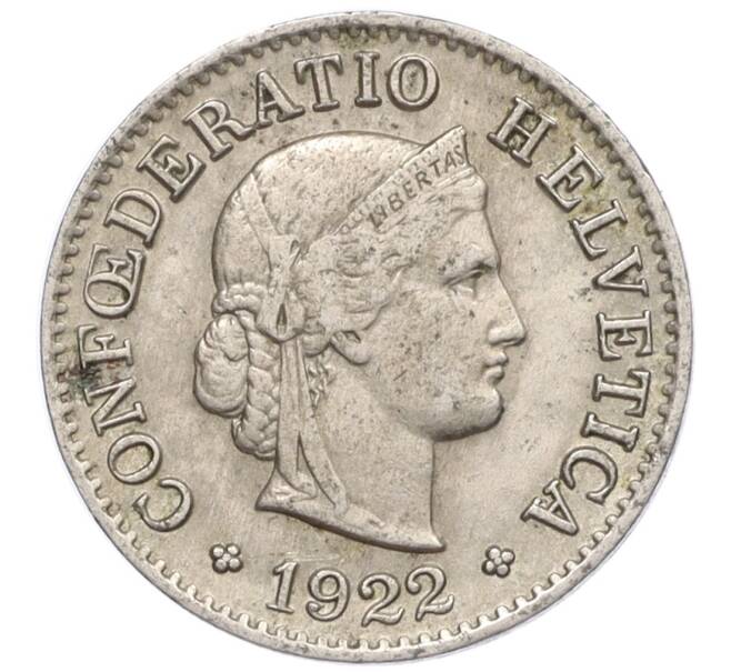 Монета 5 раппенов 1922 года Швейцария (Артикул: K12-32347) — Фото №1