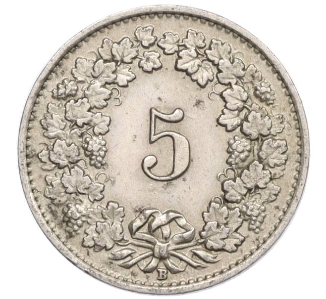 Монета 5 раппенов 1922 года Швейцария (Артикул: K12-32347) — Фото №2
