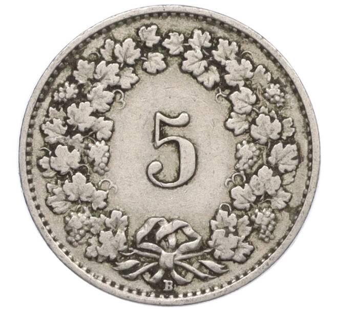 Монета 5 раппенов 1922 года Швейцария (Артикул: K12-32349) — Фото №2
