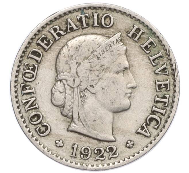Монета 5 раппенов 1922 года Швейцария (Артикул: K12-32351) — Фото №1