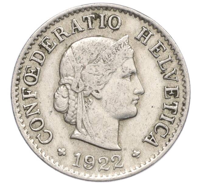 Монета 5 раппенов 1922 года Швейцария (Артикул: K12-32352) — Фото №1