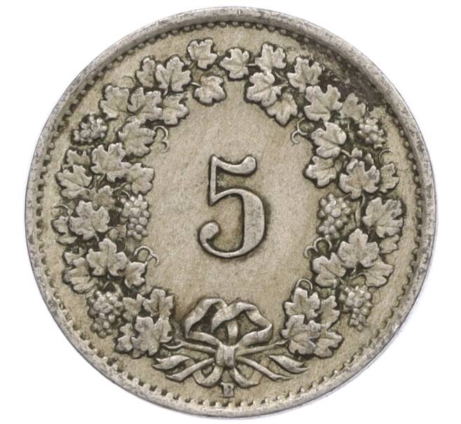 Монета 5 раппенов 1922 года Швейцария (Артикул: K12-32352) — Фото №2