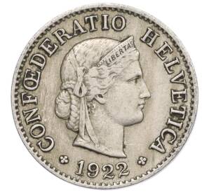 5 раппенов 1922 года Швейцария — Фото №1