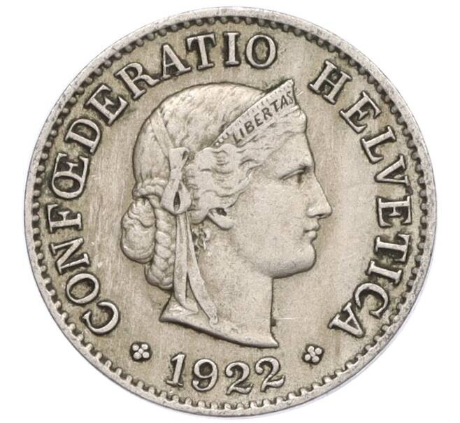 Монета 5 раппенов 1922 года Швейцария (Артикул: K12-32354) — Фото №1