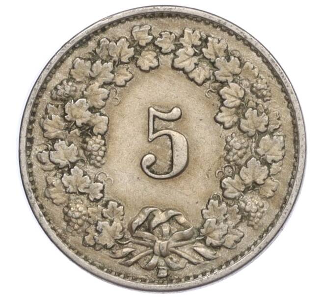 Монета 5 раппенов 1922 года Швейцария (Артикул: K12-32355) — Фото №2