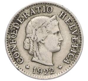 5 раппенов 1922 года Швейцария — Фото №1