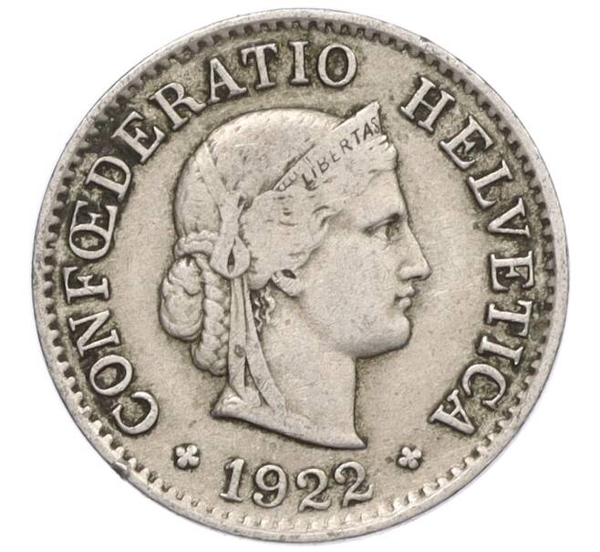 Монета 5 раппенов 1922 года Швейцария (Артикул: K12-32356) — Фото №1