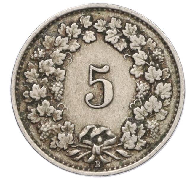 Монета 5 раппенов 1922 года Швейцария (Артикул: K12-32357) — Фото №2