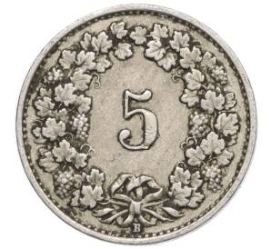 5 раппенов 1922 года Швейцария — Фото №2