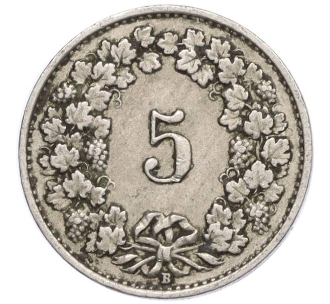 Монета 5 раппенов 1922 года Швейцария (Артикул: K12-32360) — Фото №2