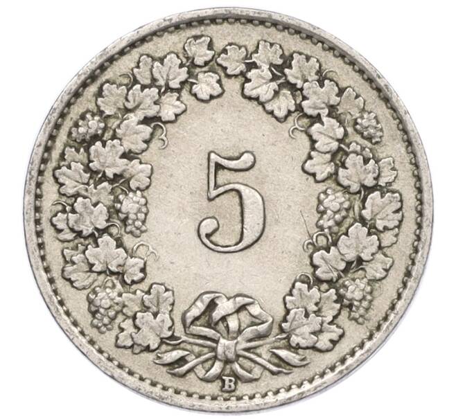 Монета 5 раппенов 1922 года Швейцария (Артикул: K12-32361) — Фото №2