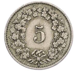 5 раппенов 1922 года Швейцария — Фото №2