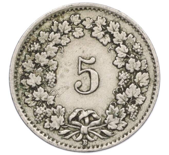 Монета 5 раппенов 1922 года Швейцария (Артикул: K12-32363) — Фото №2