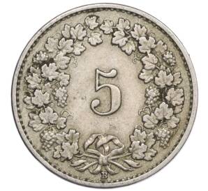 5 раппенов 1922 года Швейцария — Фото №2