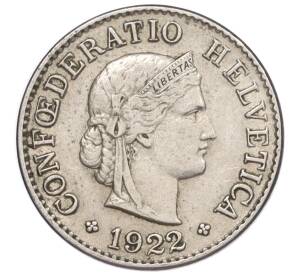 5 раппенов 1922 года Швейцария — Фото №1