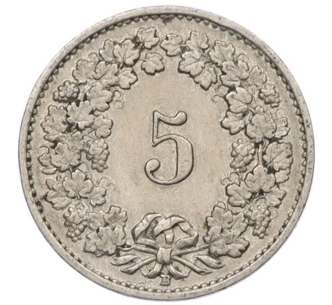 Монета 5 раппенов 1922 года Швейцария (Артикул: K12-32366) — Фото №2