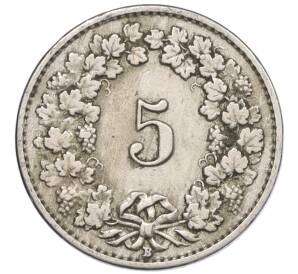 5 раппенов 1922 года Швейцария — Фото №2