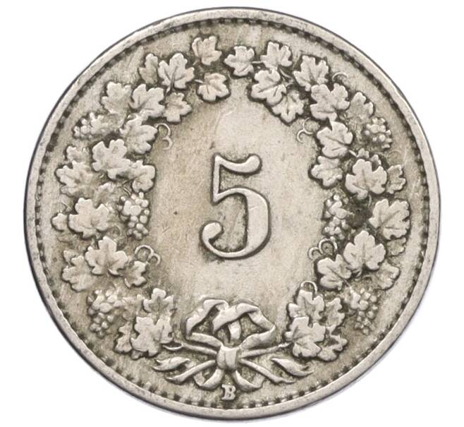 Монета 5 раппенов 1922 года Швейцария (Артикул: K12-32367) — Фото №2