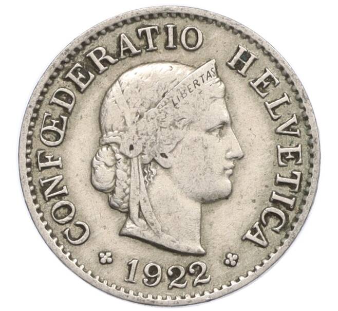 Монета 5 раппенов 1922 года Швейцария (Артикул: K12-32370) — Фото №1