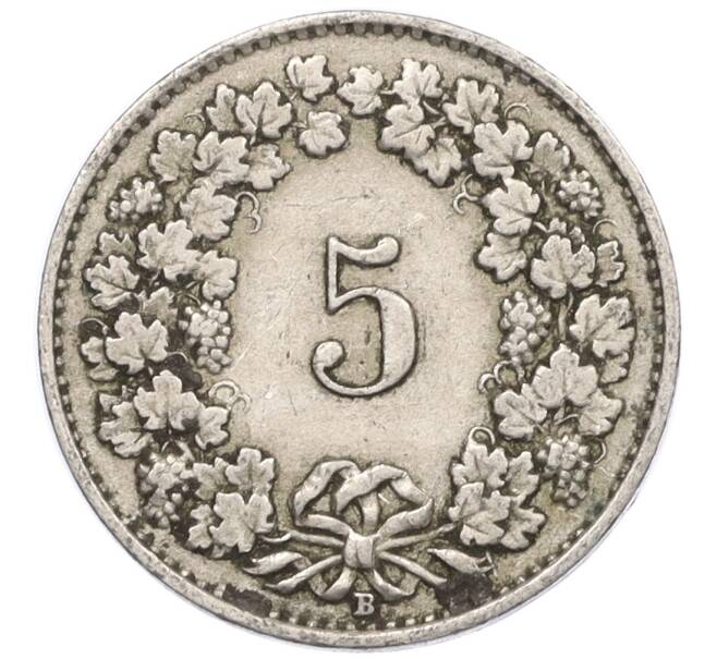 Монета 5 раппенов 1925 года Швейцария (Артикул: K12-32372) — Фото №2