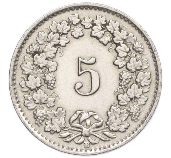 Монета 5 раппенов 1925 года Швейцария (Артикул: K12-32374) — Фото №2