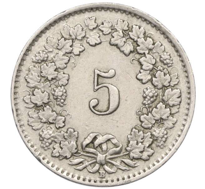 Монета 5 раппенов 1944 года Швейцария (Артикул: K12-32400) — Фото №2