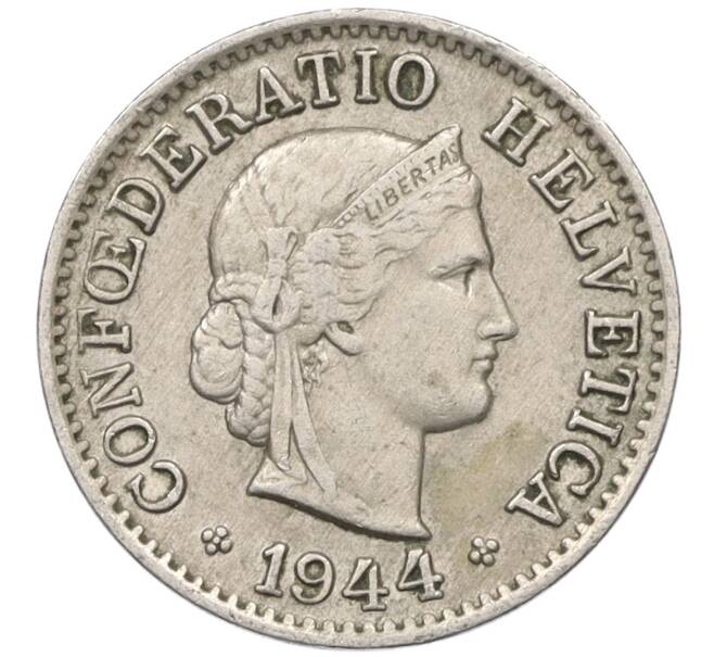Монета 5 раппенов 1944 года Швейцария (Артикул: K12-32401) — Фото №1