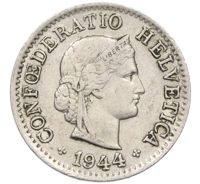 Монета 5 раппенов 1944 года Швейцария (Артикул: K12-32403) — Фото №1