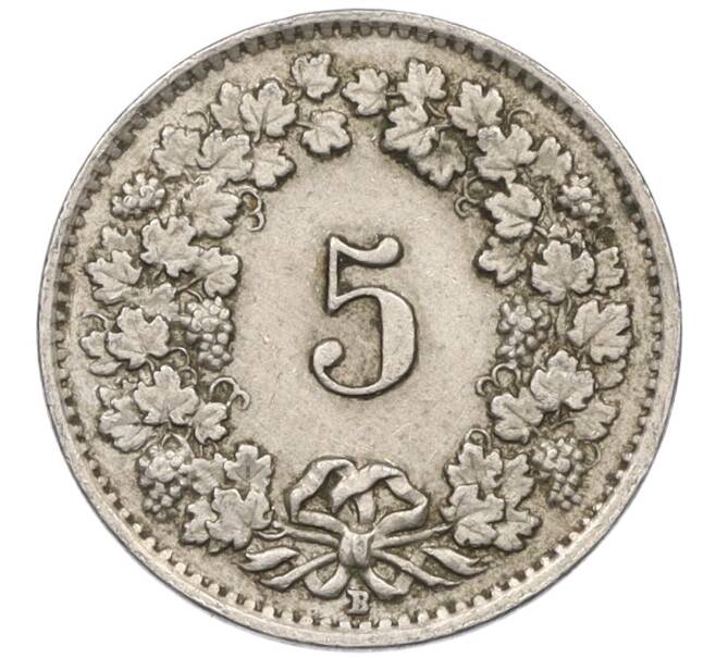 Монета 5 раппенов 1944 года Швейцария (Артикул: K12-32406) — Фото №2