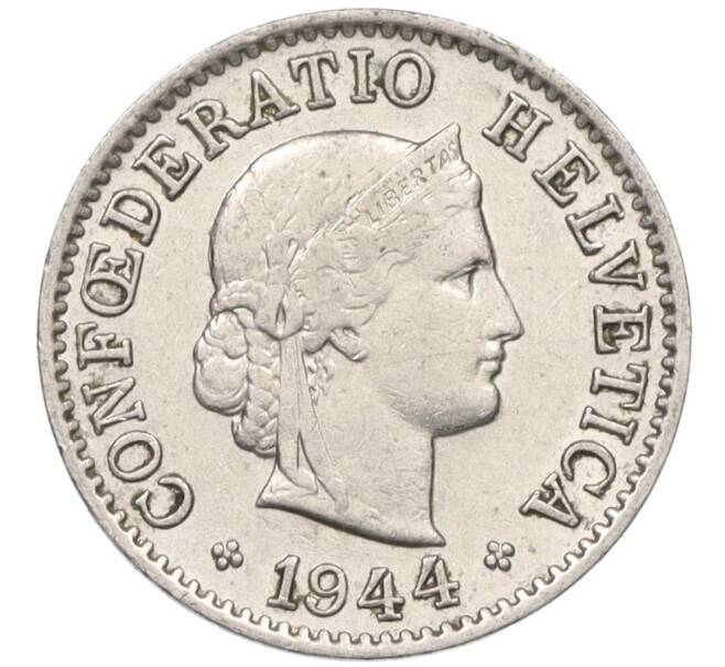 Монета 5 раппенов 1944 года Швейцария (Артикул: K12-32408) — Фото №1