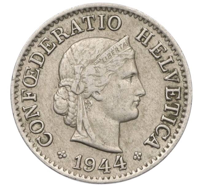 Монета 5 раппенов 1944 года Швейцария (Артикул: K12-32409) — Фото №1