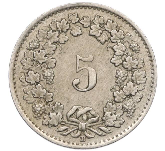 Монета 5 раппенов 1944 года Швейцария (Артикул: K12-32409) — Фото №2