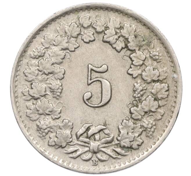 Монета 5 раппенов 1944 года Швейцария (Артикул: K12-32410) — Фото №2