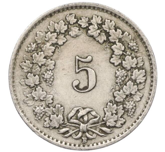 Монета 5 раппенов 1944 года Швейцария (Артикул: K12-32411) — Фото №2