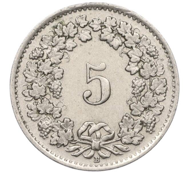 Монета 5 раппенов 1944 года Швейцария (Артикул: K12-32416) — Фото №2